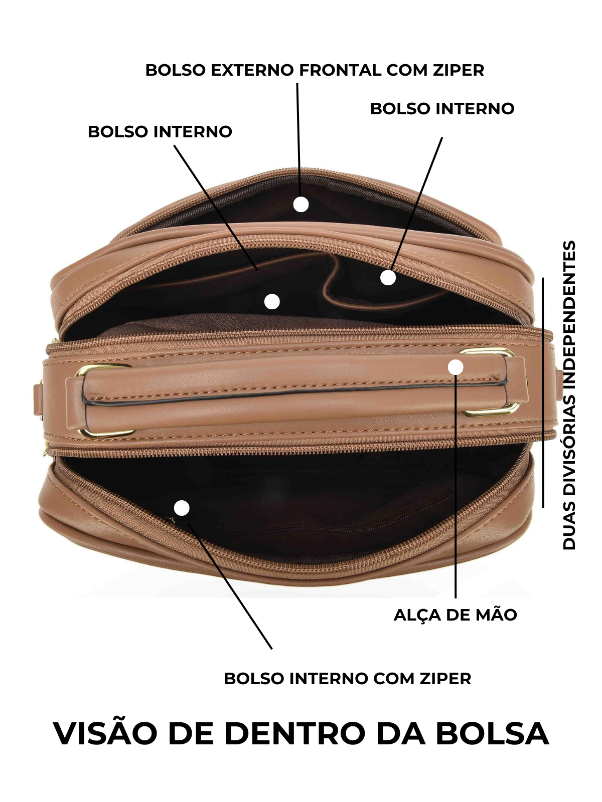 Bolsa Baú Bolso Frontal Lua